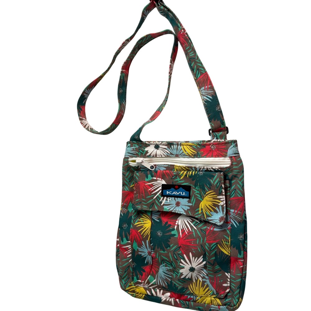 Kavu Floral Cotton Canvas Crossbody Bag‎